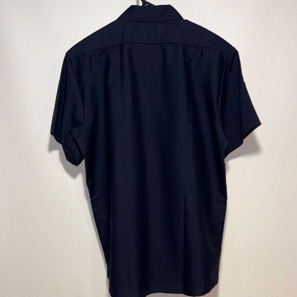 Navy Men's Button Down Shirt - Picture 5 of 8